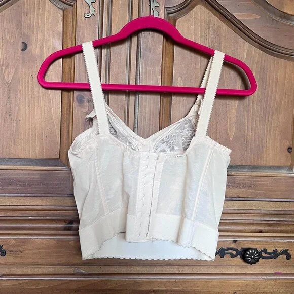 Bali Vintage Women's Cream and Tan Lingerie Corset - Picture 2 of 4
